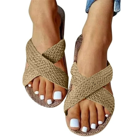 Flat Sandals for Women Summer Comfy Open Toe Linen Sandals Slip On Shoes Outdoor Casual Travel Beach Sandals
Flat Sandals for Women Summer Comfy Open Toe Linen Sandals Slip On Shoes Outdoor Casual Travel Beach Sandals