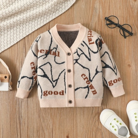 ZHUASHUM Jacket For Toddler Boys Sweater Casual Prints Button Up V Neck Knitted Cardigan Long Sleeve Cotton Outwear Kid Coats
ZHUASHUM Jacket For Toddler Boys Sweater Casual Prints Button Up V Neck Knitted Cardigan Long Sleeve Cotton Outwear Kid Coats