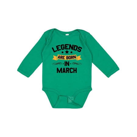 Inktastic Legends Are Born in March Gift Baby Boy or Baby Girl Long Sleeve Bodysuit
Inktastic Legends Are Born in March Gift Baby Boy or Baby Girl Long Sleeve Bodysuit