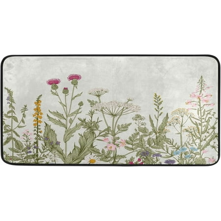 BESTKITTY Kitchen Mat Colorful Herbs and Flowers Kitchen Rug Mat Anti-Fatigue Comfort Floor Mat Non Slip Oil Stain Resistant Easy to Clean Kitchen Rug Bath Rug Carpet for Indoor Outdoor Doormat
BESTKITTY Kitchen Mat Colorful Herbs and Flowers Kitchen Rug Mat Anti-Fatigue Comfort Floor Mat Non Slip Oil Stain Resistant Easy to Clean Kitchen Rug Bath Rug Carpet for Indoor Outdoor Doormat