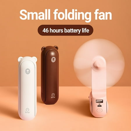 Xinwanna Cooling Fan Silent Natural Wind Rechargeable Summer Cartoon Bear Foldable Mini Handheld Fan for Dormitory (White B)
Xinwanna Cooling Fan Silent Natural Wind Rechargeable Summer Cartoon Bear Foldable Mini Handheld Fan for Dormitory (White B)