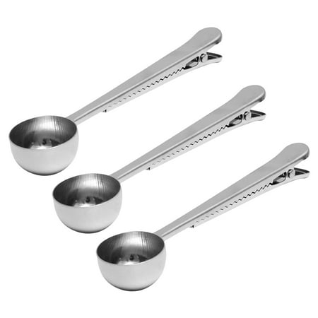 3 Pcs Stainless Steel Coffee Measuring Spoons Tea Spoons Multifunctional Milk and Powder Spoons with Clip
3 Pcs Stainless Steel Coffee Measuring Spoons Tea Spoons Multifunctional Milk and Powder Spoons with Clip