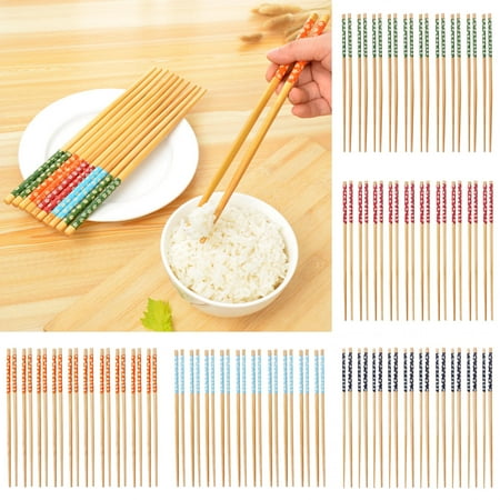 Limei 10 Pairs Floral Print Chopsticks Non-slip Reusable Chinese Classic Wooden Chopsticks (Green)
Limei 10 Pairs Floral Print Chopsticks Non-slip Reusable Chinese Classic Wooden Chopsticks (Green)