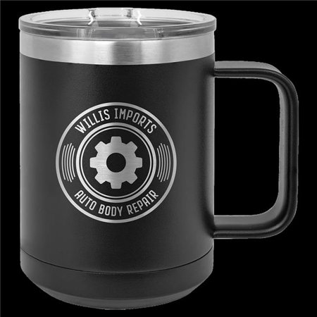 Maxam JDLCM102 15 oz Polar Camel Stainless Steel Coffee Mug with Silver Lid - Black
Maxam JDLCM102 15 oz Polar Camel Stainless Steel Coffee Mug with Silver Lid - Black