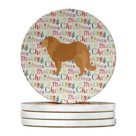 Caucasian Shepherd Dog Merry Christmas Large Sandstone Coasters Pack of 4 4 in x 4 in
Caucasian Shepherd Dog Merry Christmas Large Sandstone Coasters Pack of 4 4 in x 4 in