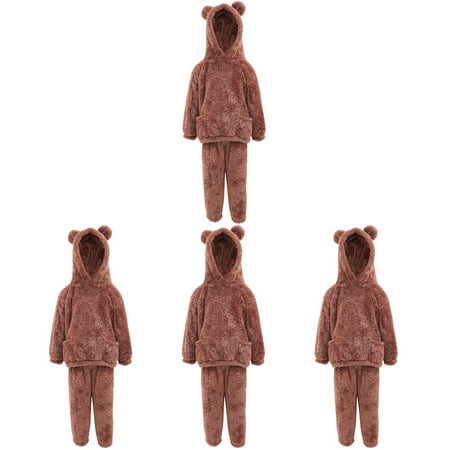 FRCOLOR 4 Sets Coral Fleece Girls Boys Pajamas Kids Sleepwear Warm Loungewear for Autumn Winter
FRCOLOR 4 Sets Coral Fleece Girls Boys Pajamas Kids Sleepwear Warm Loungewear for Autumn Winter