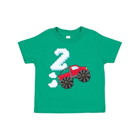 Inktastic 2nd Birthday Monster Truck Fun Gift Toddler Boy or Toddler Girl T-Shirt