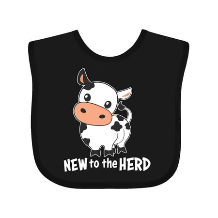 Inktastic New to the Herd- Cute Cow Gift Baby Boy or Baby Girl Bib