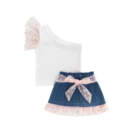 Musuos Baby Girls Suit One Shoulder Knit Tops Patchwork Tulle Hem Bandage Skirt
Musuos Baby Girls Suit One Shoulder Knit Tops Patchwork Tulle Hem Bandage Skirt