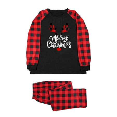 Christmas Pajamas for Family Parent-Child Outfit Winter Fall Merry Letter Plaid Print Plaid Long Sleeved Trousers Pajama Sets
Christmas Pajamas for Family Parent-Child Outfit Winter Fall Merry Letter Plaid Print Plaid Long Sleeved Trousers Pajama Sets
