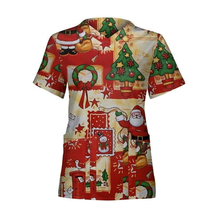 Women Scrub_Top Working Uniform Blouse Short Sleeve V-Neck Workwear T-Shirt with Pocket Comfy Tops L
Women Scrub_Top Working Uniform Blouse Short Sleeve V-Neck Workwear T-Shirt with Pocket Comfy Tops L