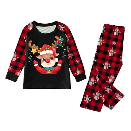 Matching Family Outfits Parent Child Kids Christmas Deer Print Plaid Long Sleeved Trouser Set Soft Sleepwear Birthday Party Casual Family Matching Pajamas Black 2 Years - 3 Years
Matching Family Outfits Parent Child Kids Christmas Deer Print Plaid Long Sleeved Trouser Set Soft Sleepwear Birthday Party Casual Family Matching Pajamas Black 2 Years - 3 Years