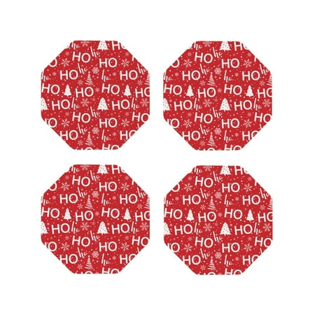 Tideii Christmas Hohoho for Leather Coasters 4 Pieces Anti-fouling and Anti-scalding Decorative Coasters Suitable for Restaurants Kitchens Coffee Shops-Octagon
Tideii Christmas Hohoho for Leather Coasters 4 Pieces Anti-fouling and Anti-scalding Decorative Coasters Suitable for Restaurants Kitchens Coffee Shops-Octagon