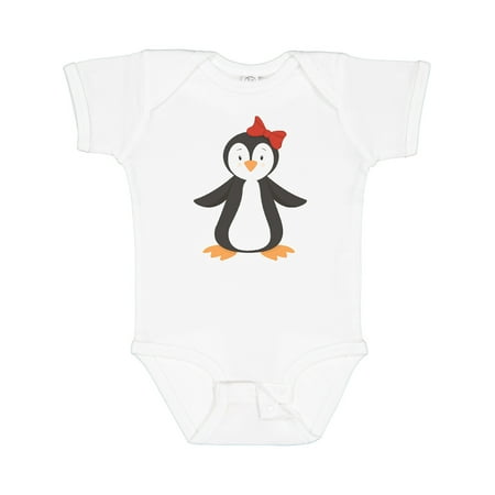 Inktastic Penguin with Bow Gift Baby Boy or Baby Girl Bodysuit