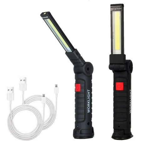 LED Work Light - USB Rechargeable COB Flashlight with Magnetic Base 360° Rotate - Portable (2 Pack)
LED Work Light - USB Rechargeable COB Flashlight with Magnetic Base 360° Rotate - Portable (2 Pack)