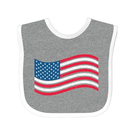 Inktastic Grunge American Flag Gift Baby Boy or Baby Girl Bib