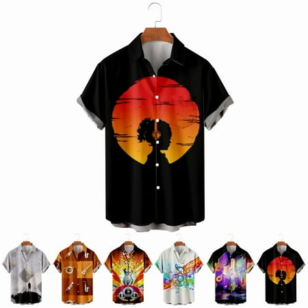 LANLIN Music Festival Big Men s Button Down Short Sleeve Hawaiian Shirts with Chest Pocket Classic Blouses For Men Boys
LANLIN Music Festival Big Men s Button Down Short Sleeve Hawaiian Shirts with Chest Pocket Classic Blouses For Men Boys