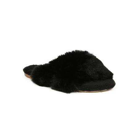 Lucita Criss Cross Faux Fur Slide Sandal 20480