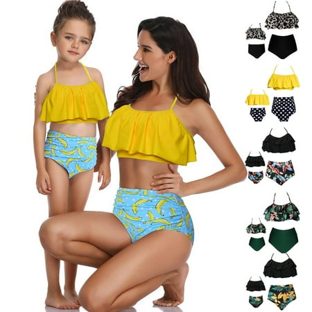 GYRATEDREAM Daughter Mommy Matching Two Pieces Bikini Set Ruffle Bathing Suit Floral Halter Swimsuit
GYRATEDREAM Daughter Mommy Matching Two Pieces Bikini Set Ruffle Bathing Suit Floral Halter Swimsuit