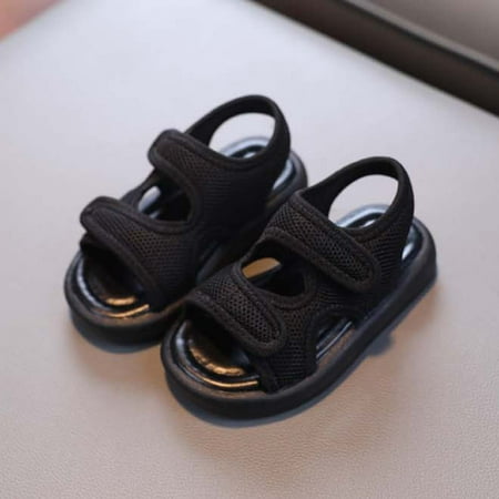 

Toddler Sandals on Clearance Baby Girls Boys Children s Beach Shoes Soft Sole Toe Crash Sandals Roman Sandals Black Sandals For Kids Size 4 Years