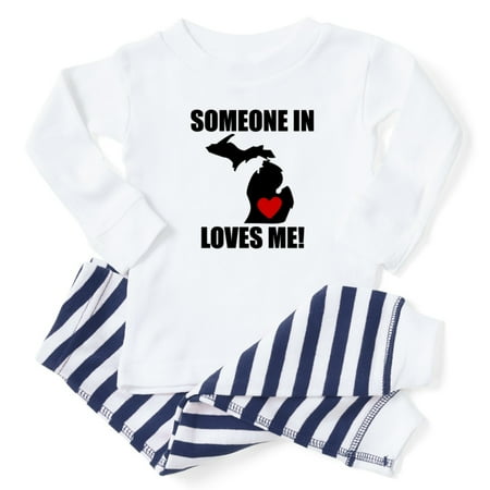 CafePress - Someone In Michigan Loves Me - Toddler Long Sleeve Pajama set