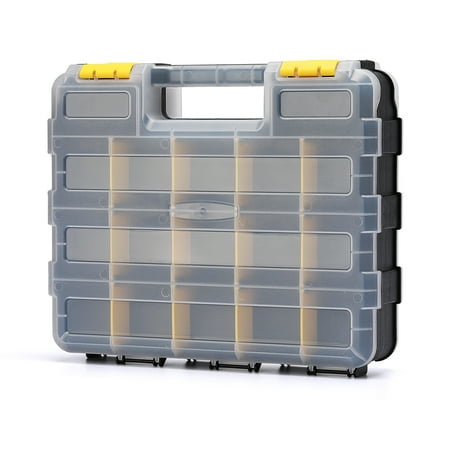 CASOMAN Double Side Tool Organizer with Impact Resistant Polymer and Customizable Removable Plastic Dividers Hardware Box Storage Excellent for Screws Nuts Small Parts 34-Compartment Black/Yellow
CASOMAN Double Side Tool Organizer with Impact Resistant Polymer and Customizable Removable Plastic Dividers Hardware Box Storage Excellent for Screws Nuts Small Parts 34-Compartment Black/Yellow