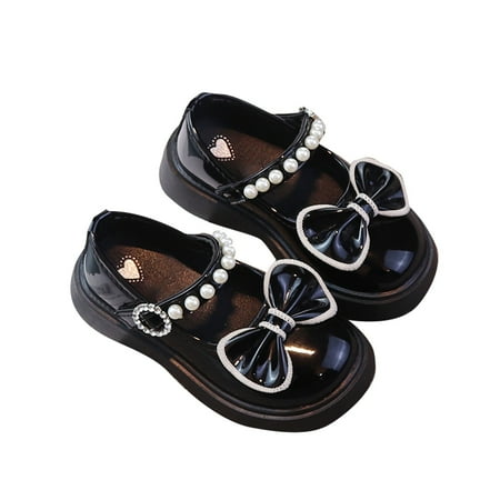 NIUREDLTD Girl S Leather Shoes Dress Shoes Princess Shoes Bow Shiny Pearl Fairy Shoes For Toddler Girls Size 24
NIUREDLTD Girl S Leather Shoes Dress Shoes Princess Shoes Bow Shiny Pearl Fairy Shoes For Toddler Girls Size 24