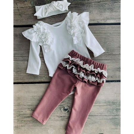 Newborn Infant Baby Girl Lace Ruffle Outfit Clothes Romper Tops+Pants+Headband Set White 18-24 Months
Newborn Infant Baby Girl Lace Ruffle Outfit Clothes Romper Tops+Pants+Headband Set White 18-24 Months