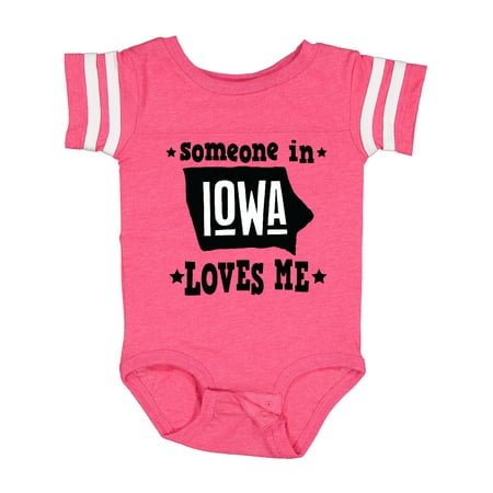 Inktastic Someone in Iowa Loves Me Souvenir Gift Baby Boy or Baby Girl Bodysuit