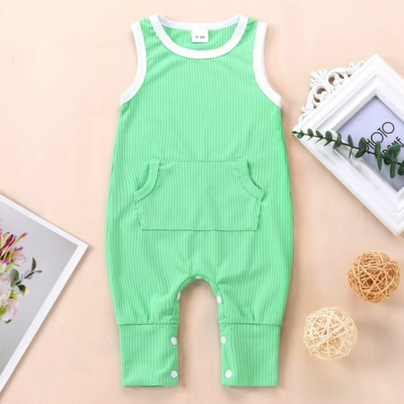 Girls Jumpsuits Romper Newborn Infant Baby Boys Sleeveless Solid Knit Jumpsuit Clothes
Girls Jumpsuits Romper Newborn Infant Baby Boys Sleeveless Solid Knit Jumpsuit Clothes