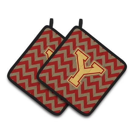 Carolines Treasures CJ1048-YPTHD Letter Y Chevron Garnet and Gold Pair of Pot Holders 7.5HX7.5W multicolor
Carolines Treasures CJ1048-YPTHD Letter Y Chevron Garnet and Gold Pair of Pot Holders 7.5HX7.5W multicolor