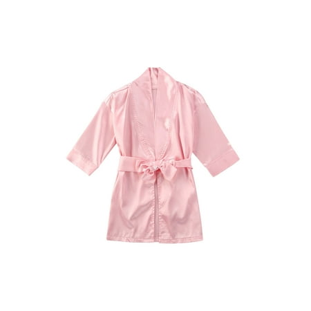 Tregren Baby Kids Girls Satin Silk Kimono Robe Bathrobes Nightgown Flower Girls Robes for Wedding Birthday Spa Party
Tregren Baby Kids Girls Satin Silk Kimono Robe Bathrobes Nightgown Flower Girls Robes for Wedding Birthday Spa Party