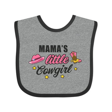 Inktastic Mamas Little Cowgirl with Cowgirl Hat and Boots Gift Baby Girl Bib