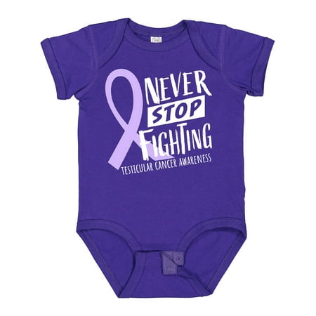 Inktastic Never Stop Fighting Testicular Cancer Awareness Gift Baby Boy or Baby Girl Bodysuit 
Inktastic Never Stop Fighting Testicular Cancer Awareness Gift Baby Boy or Baby Girl Bodysuit
