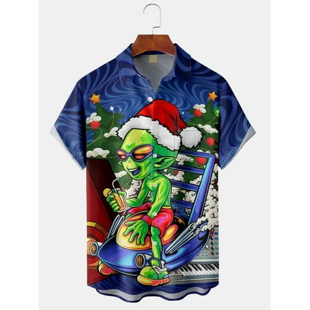 MLFU Men Dad Christmas Short Sleeve Button Down Shirts Slim-Fit Collared Tees Retro Bowling Shirts for Boys 5-14 Years
MLFU Men Dad Christmas Short Sleeve Button Down Shirts Slim-Fit Collared Tees Retro Bowling Shirts for Boys 5-14 Years
