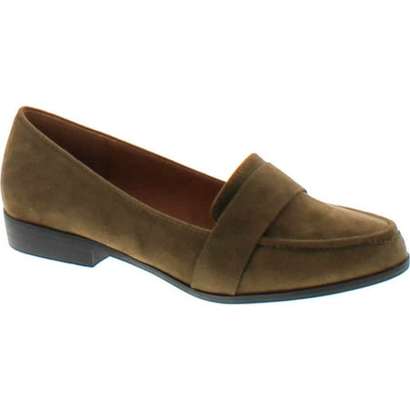 Static Footwear Harry-1 Women s Slip On Block Heel Loafers Khaki 8.5