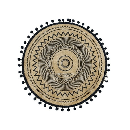 Round Place Mat Decoration Insulation Pads Vintage Woven Easy To Clean Tassel Cotton And Linen Placemats 4Pcs
Round Place Mat Decoration Insulation Pads Vintage Woven Easy To Clean Tassel Cotton And Linen Placemats 4Pcs