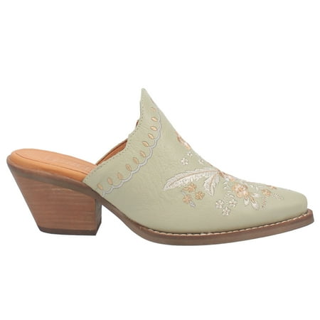 Dingo Womens Wildflower Floral Mule Casual Boots Mid Heel 2-3