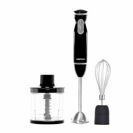 Chefman 300-Watt Ice Crushing Immersion Blender with Food Chopper and Whisk Attachment
