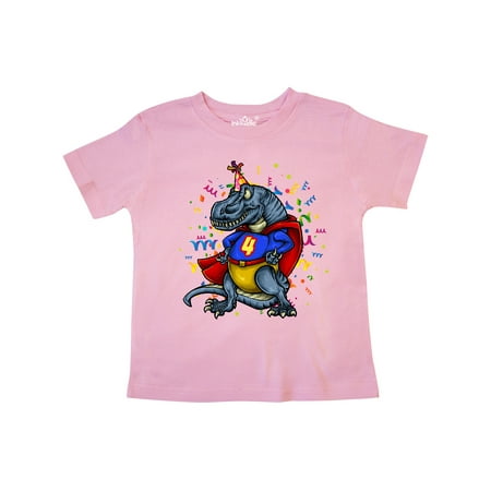 Inktastic Super Trex 4th Birthday Gift Toddler Boy or Toddler Girl T-Shirt