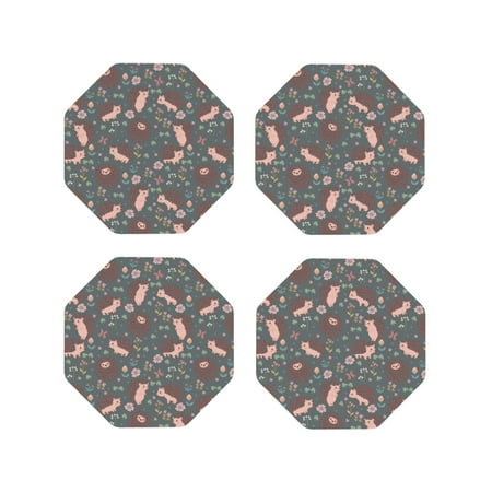 Drink Coasters Set of 4 Hedgehogs and Flowers1 Leather Coasters for Coffee Table Protector Heat Resistant Cute Coasters for Home Decor Housewarming Gifts Bar Kitchen 4 Inch Octagon
Drink Coasters Set of 4 Hedgehogs and Flowers1 Leather Coasters for Coffee Table Protector Heat Resistant Cute Coasters for Home Decor Housewarming Gifts Bar Kitchen 4 Inch Octagon
