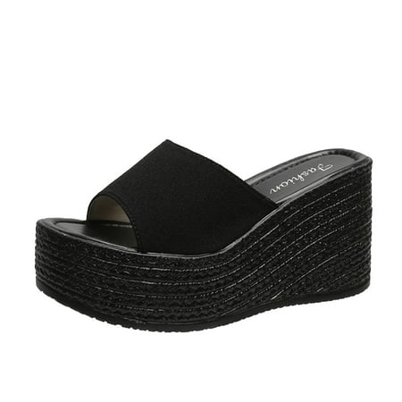 SEMIMAY Fashion Summer Women Sandals Wedge Heel Thick Sole Fish Mouth Solid Color Multicolor Casual Slipper
SEMIMAY Fashion Summer Women Sandals Wedge Heel Thick Sole Fish Mouth Solid Color Multicolor Casual Slipper