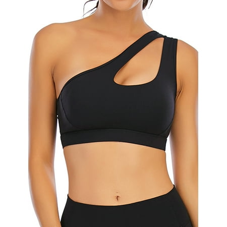 FUTATA Women s One Shoulder Sports Bra Sexy Workout Yoga Bra Sexy Cute Fitness Stretch Bra Workout Yoga Sports Bra Medium Support Black/White
FUTATA Women s One Shoulder Sports Bra Sexy Workout Yoga Bra Sexy Cute Fitness Stretch Bra Workout Yoga Sports Bra Medium Support Black/White
