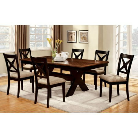 Furniture of America Argoyle-X Transitional 7 Piece Dining Table Set