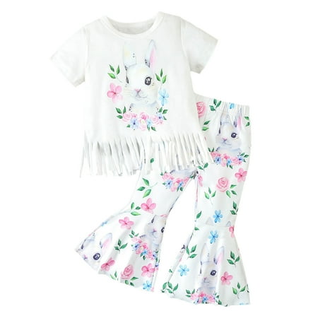 Sobgg25 Girls Outfits Set Toddler Summer Short Sleeve Easter Cartoon Prints Tops And Pants 2PCS Outfits Clothes Set For Children Clothes Size 12-18 Months
Sobgg25 Girls Outfits Set Toddler Summer Short Sleeve Easter Cartoon Prints Tops And Pants 2PCS Outfits Clothes Set For Children Clothes Size 12-18 Months