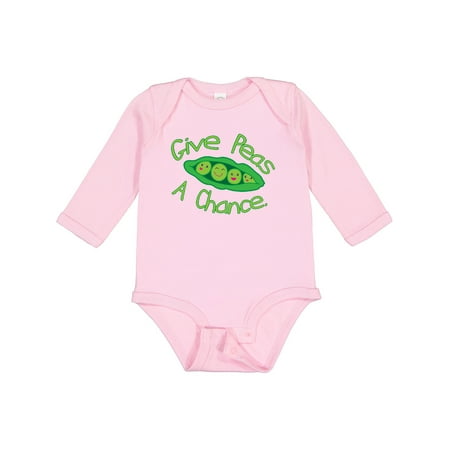 Inktastic Give Peas a Chance. Gift Baby Boy or Baby Girl Long Sleeve Bodysuit
Inktastic Give Peas a Chance. Gift Baby Boy or Baby Girl Long Sleeve Bodysuit
