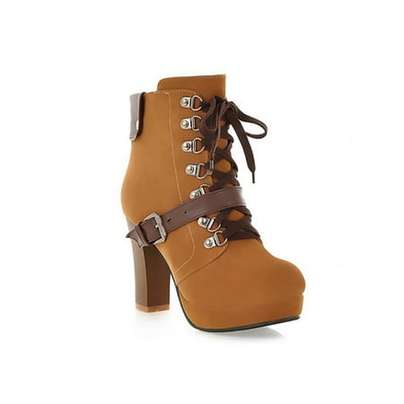Ymiytan Women Anti-Slip Ankle Boots Dress Breathable Lace Up Office Casual High Heels Booties Yellow 8.5
Ymiytan Women Anti-Slip Ankle Boots Dress Breathable Lace Up Office Casual High Heels Booties Yellow 8.5