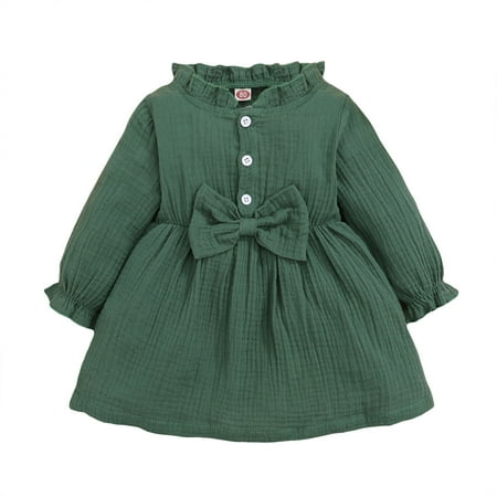 Kucnuzki 4T Toddler Baby Girl Winter Dress Causal Dress 5T Toddler Girl Long Sleeve Solid Color Ruffled Layer Stand-Up Collar Casual Elegant Dress Green
Kucnuzki 4T Toddler Baby Girl Winter Dress Causal Dress 5T Toddler Girl Long Sleeve Solid Color Ruffled Layer Stand-Up Collar Casual Elegant Dress Green