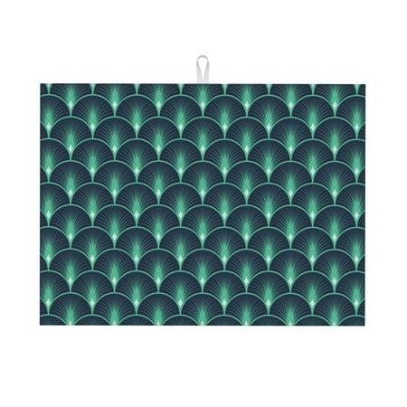 Qekee Green Vintage Peacock Print Dish Drying Mat Dishes Drainer Mat for Kitchen Counter Microfiber Absorbent Dish Draining Reusable Washable Draining Racks Extra Large 18 x24
Qekee Green Vintage Peacock Print Dish Drying Mat Dishes Drainer Mat for Kitchen Counter Microfiber Absorbent Dish Draining Reusable Washable Draining Racks Extra Large 18 x24