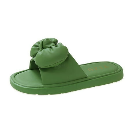 Kukoosong Womens Sandals Casual Fashion Slippers Solid Color Bowknot Flat Beach Slippers Flat Sandals for Women Green 37
Kukoosong Womens Sandals Casual Fashion Slippers Solid Color Bowknot Flat Beach Slippers Flat Sandals for Women Green 37
